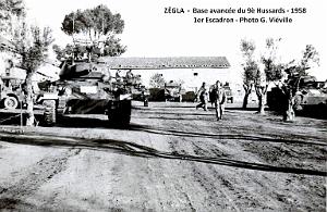 ZEGLA - 9E HUSSARDS - BASE AVANCEE - 1958